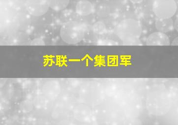 苏联一个集团军