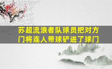 苏超流浪者队球员把对方门将连人带球铲进了球门