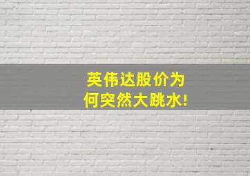 英伟达股价为何突然大跳水!