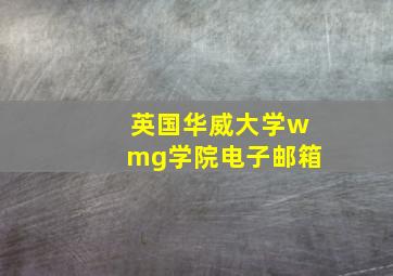 英国华威大学wmg学院电子邮箱