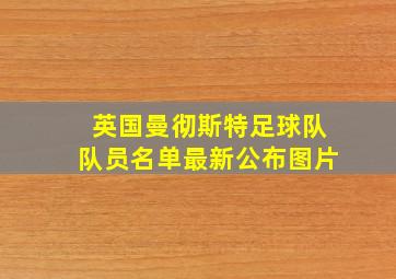 英国曼彻斯特足球队队员名单最新公布图片