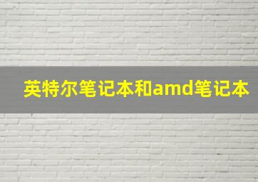 英特尔笔记本和amd笔记本