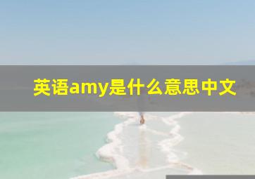 英语amy是什么意思中文