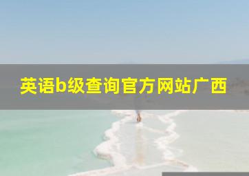 英语b级查询官方网站广西