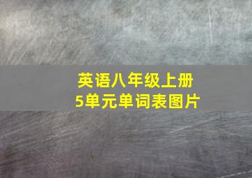 英语八年级上册5单元单词表图片