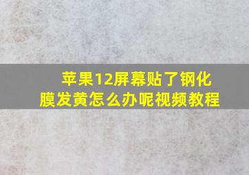 苹果12屏幕贴了钢化膜发黄怎么办呢视频教程