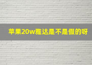 苹果20w雅达是不是假的呀