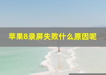 苹果8录屏失败什么原因呢