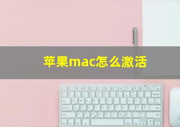 苹果mac怎么激活