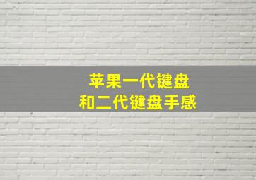 苹果一代键盘和二代键盘手感