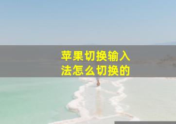 苹果切换输入法怎么切换的