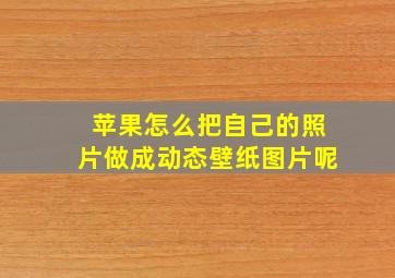 苹果怎么把自己的照片做成动态壁纸图片呢