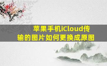 苹果手机iCloud传输的图片如何更换成原图