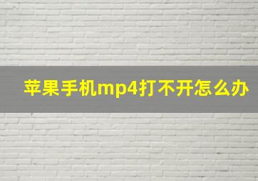 苹果手机mp4打不开怎么办