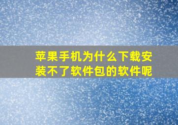 苹果手机为什么下载安装不了软件包的软件呢