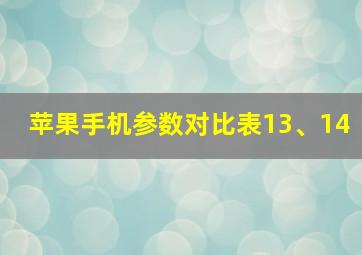 苹果手机参数对比表13、14