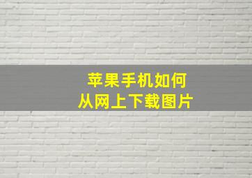 苹果手机如何从网上下载图片