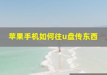 苹果手机如何往u盘传东西