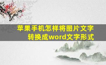 苹果手机怎样将图片文字转换成word文字形式