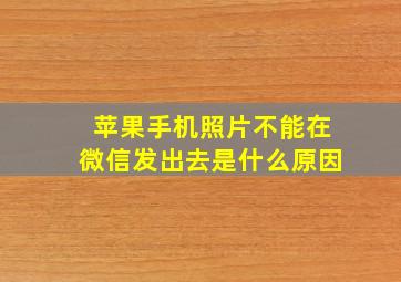 苹果手机照片不能在微信发出去是什么原因