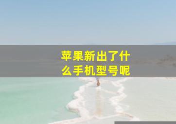 苹果新出了什么手机型号呢