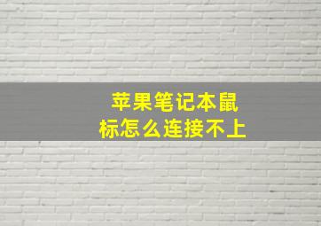 苹果笔记本鼠标怎么连接不上