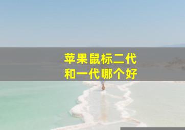 苹果鼠标二代和一代哪个好