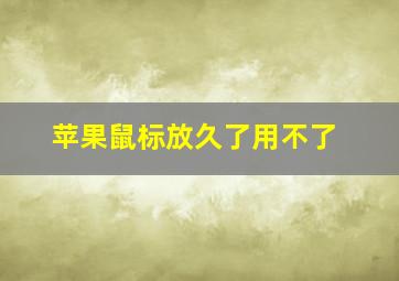 苹果鼠标放久了用不了