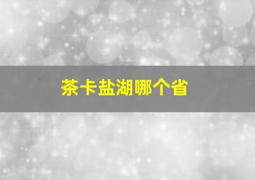 茶卡盐湖哪个省