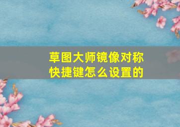 草图大师镜像对称快捷键怎么设置的