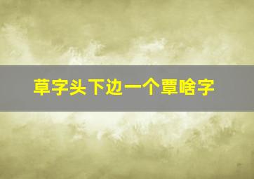 草字头下边一个覃啥字