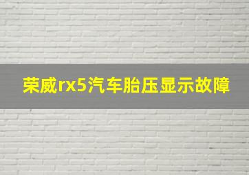 荣威rx5汽车胎压显示故障