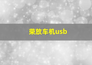 荣放车机usb