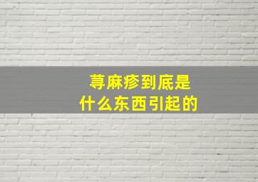 荨麻疹到底是什么东西引起的