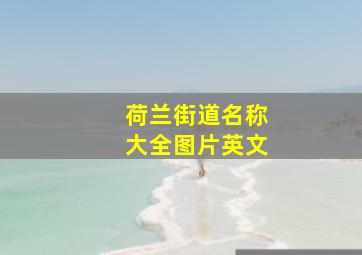 荷兰街道名称大全图片英文