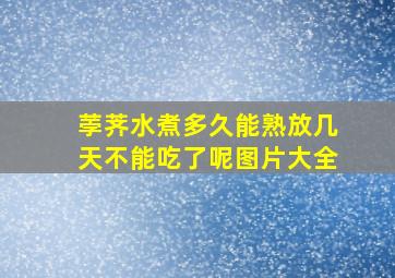 荸荠水煮多久能熟放几天不能吃了呢图片大全