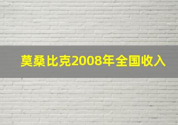 莫桑比克2008年全国收入