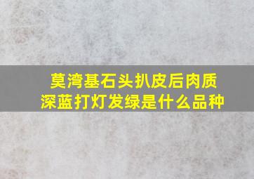 莫湾基石头扒皮后肉质深蓝打灯发绿是什么品种