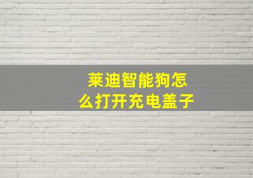 莱迪智能狗怎么打开充电盖子