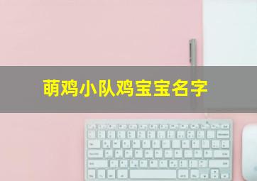 萌鸡小队鸡宝宝名字