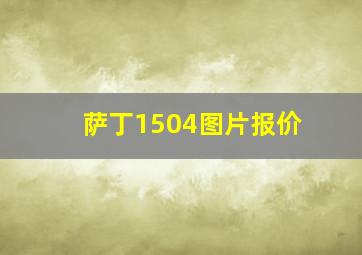 萨丁1504图片报价