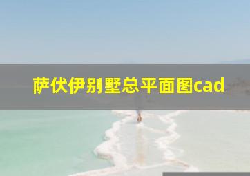 萨伏伊别墅总平面图cad