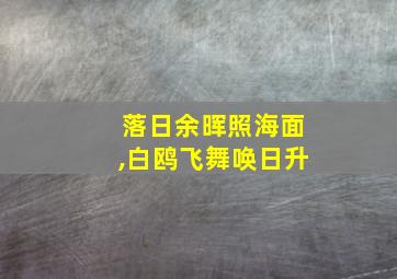 落日余晖照海面,白鸥飞舞唤日升