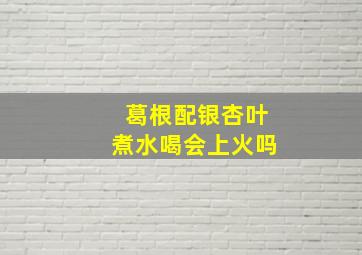 葛根配银杏叶煮水喝会上火吗