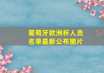 葡萄牙欧洲杯人员名单最新公布图片