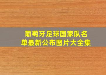 葡萄牙足球国家队名单最新公布图片大全集