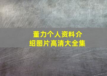 董力个人资料介绍图片高清大全集