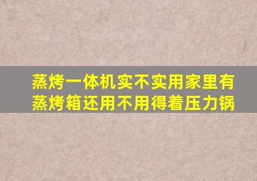 蒸烤一体机实不实用家里有蒸烤箱还用不用得着压力锅