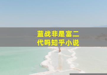 蓝战非是富二代吗知乎小说