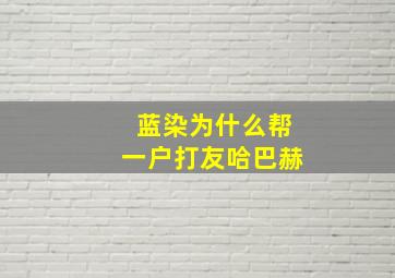 蓝染为什么帮一户打友哈巴赫